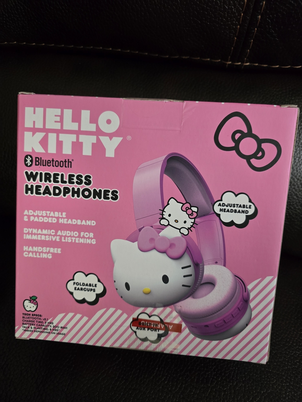 Hello Kitty Pink Over-Ear Bluetooth Headphones - Picture 2 of 2